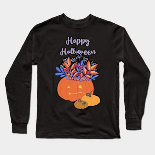 Happy Halloween pumpkin art, pumpkin design Long Sleeve T-Shirt